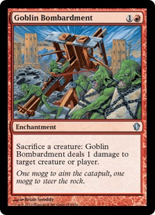 MTG Foil ゴブリンの砲撃 Goblin Bombardment 2枚 エッチング・Foil