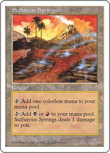 Foil】硫黄泉/Sulfurous Springs [7ED] 土地R（英） Foil】硫黄泉