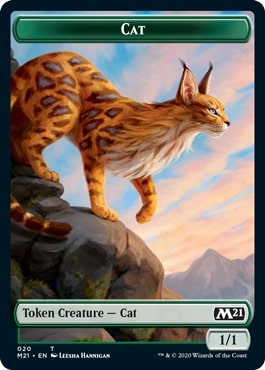 Foil】(020)《猫トークン/Cat Token》[M21] 緑 | 日本最大級 MTG通販