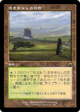 440)□旧枠□《吹きさらしの荒野/Windswept Heath》[MH3-BF] 土地R