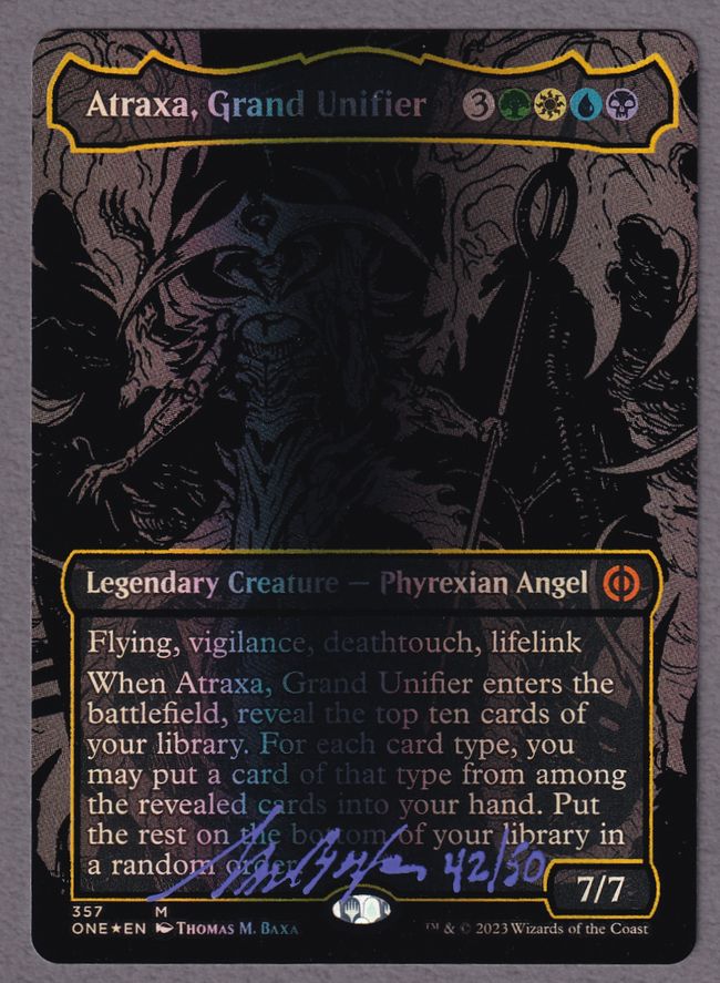 オイルスリック・Foil 偉大なる統一者、アトラクサONE 英語 MTG オイル