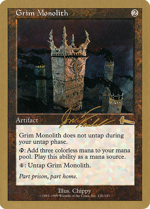 MTG 厳かなモノリス 金枠】《厳かなモノリス/Grim Monolith》[WC99] 茶 Kai
