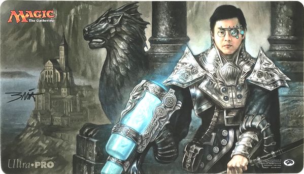 ☆直筆サイン入り☆ Volkan Baga プレイマット 《瞬唱の魔道士》 P1207