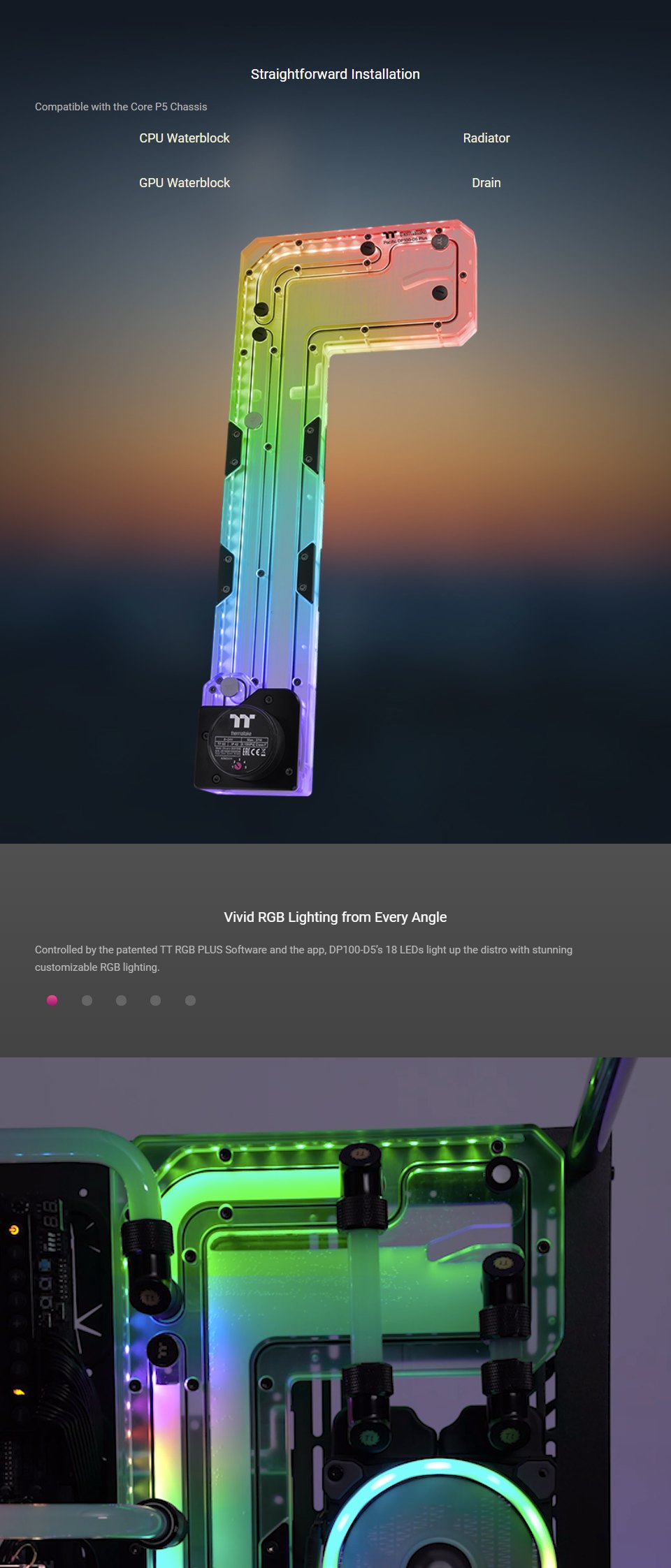 Buy Thermaltake Core P5 DP-D5 Plus RGB Distro-Plate with Pump [CL