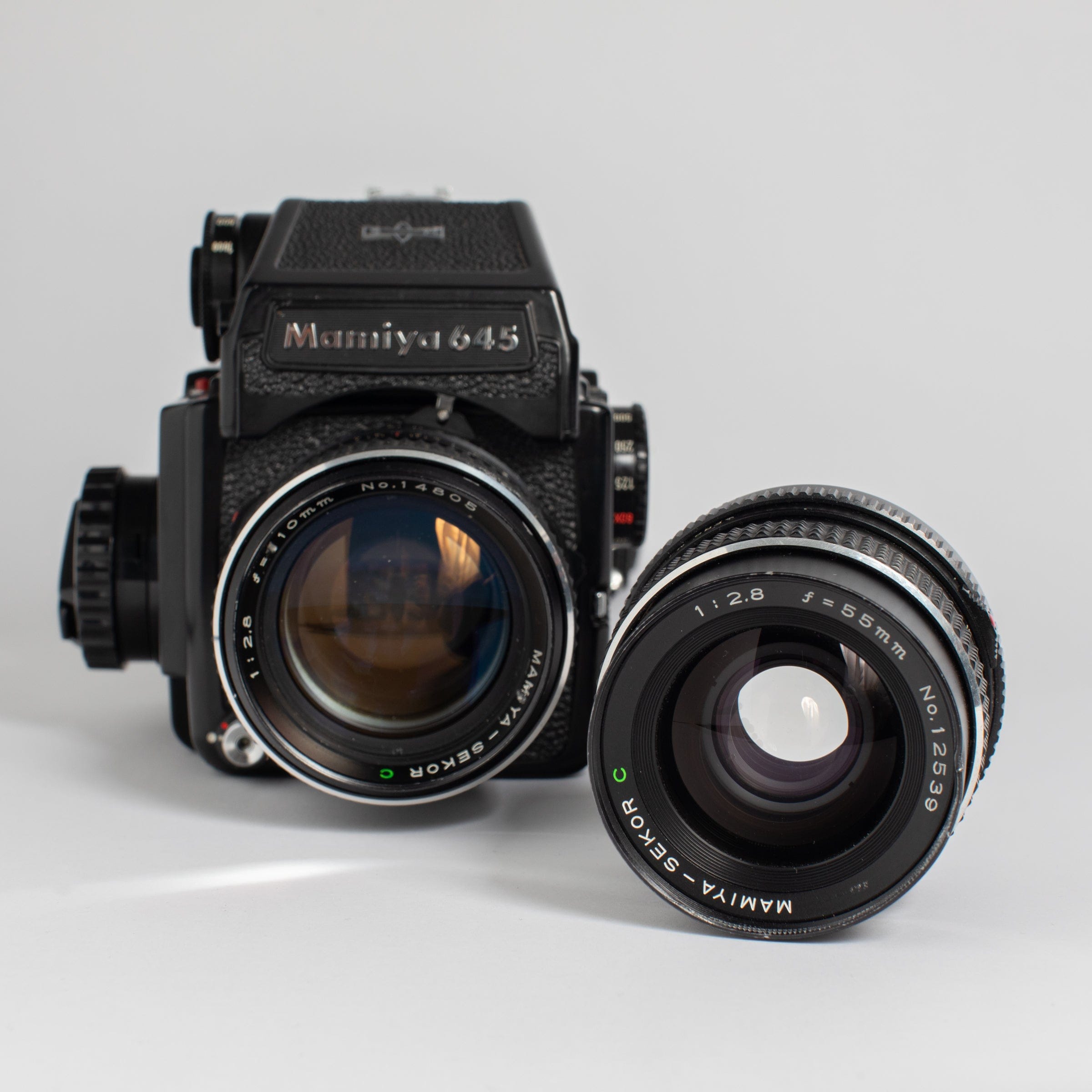 Mamiya M645 J with 55mm f/2.8 and 110mm f/2.8 – Film Supply Club