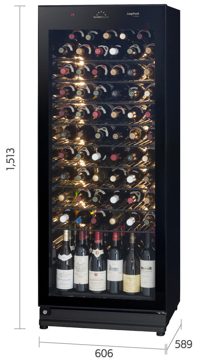 ST-RV273GL(M) ロングフレッシュ セラー [ガラス扉/左開き/77本収納