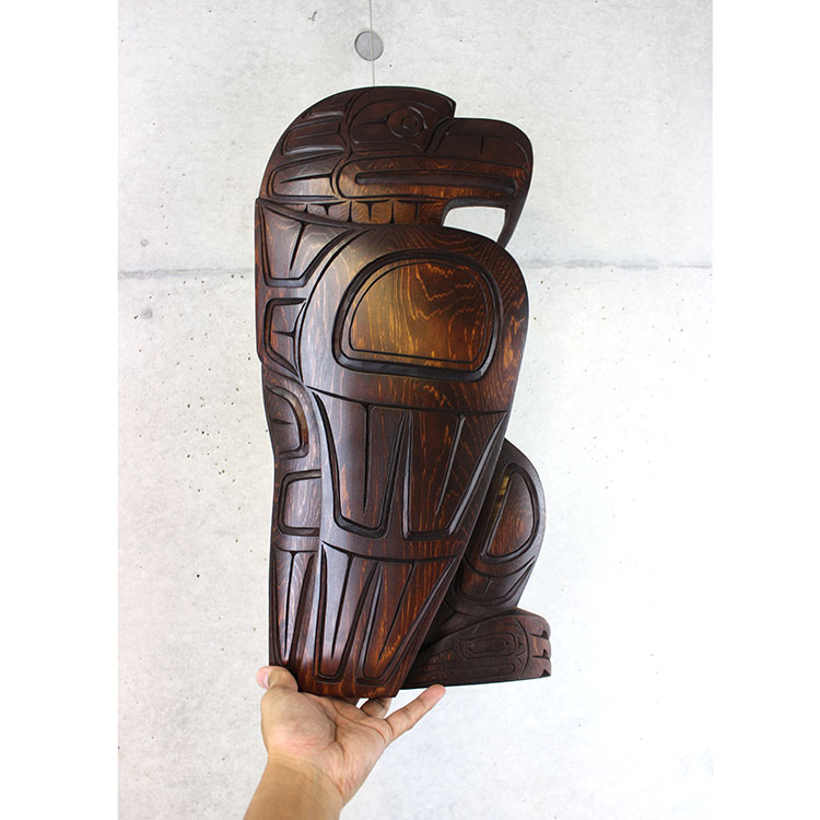 木彫刻 カービング タペストリー 壁掛け トーテムポールカナダ 先住民