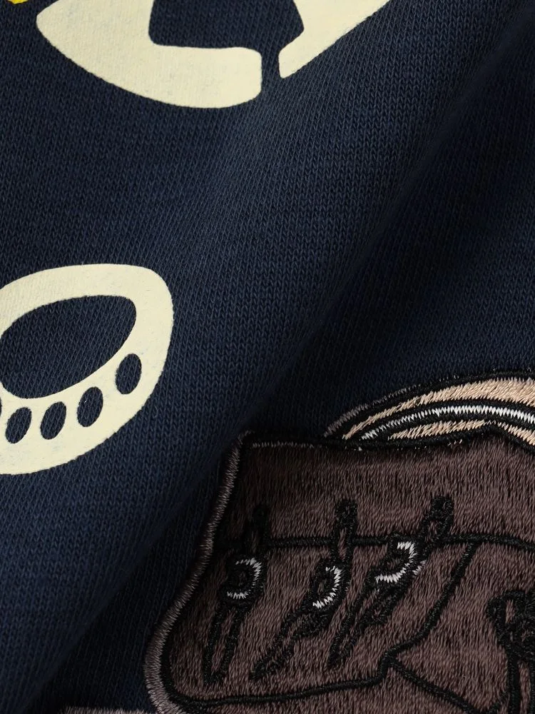 ブラック 【PANDIESTA JAPAN】バイカーパンダフルZIPパーカー