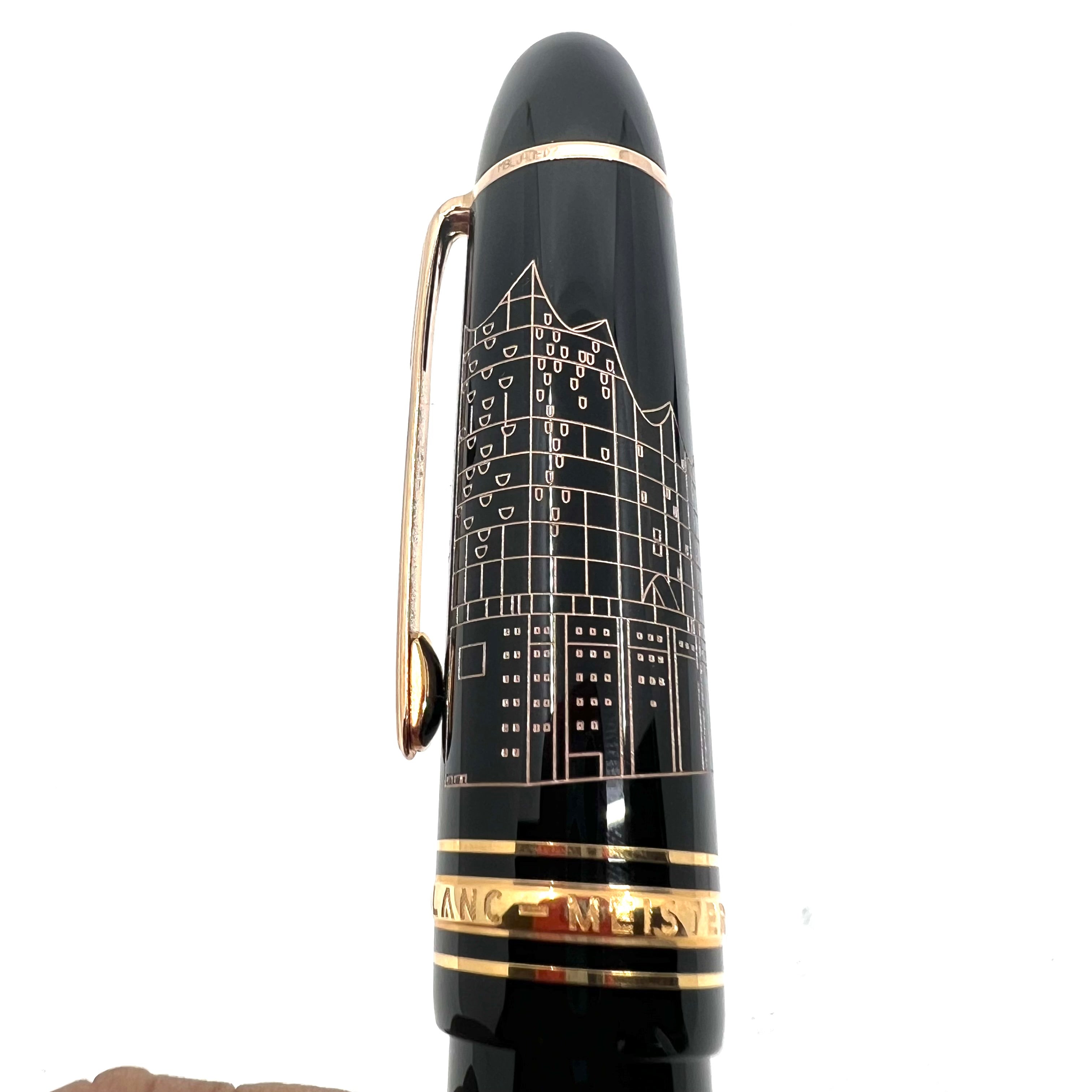 Montblanc 149 ElbPhilharmonie Red Gold Coated Fountain Pen - RARE