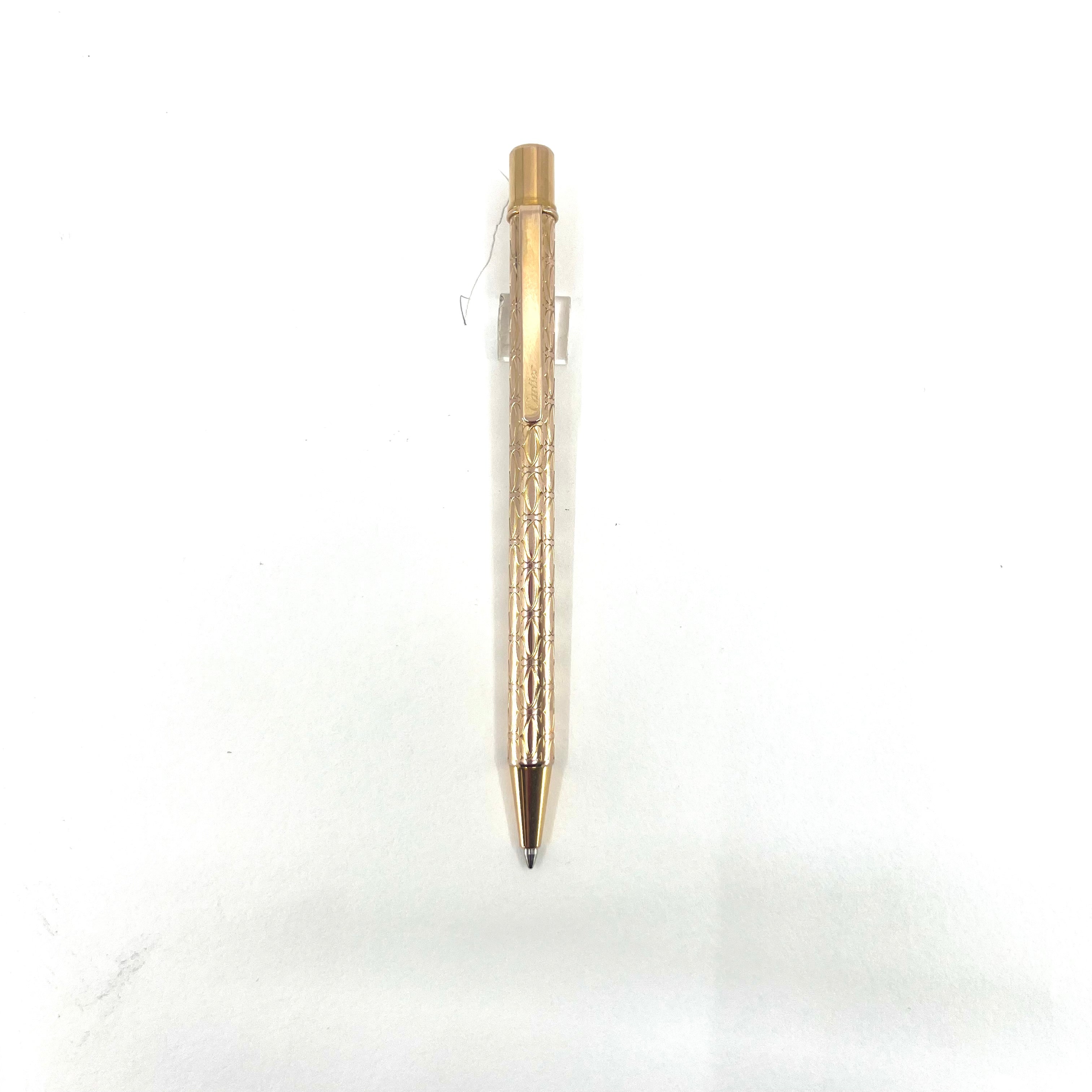 Cartier Must Ballpoint Pen with Gold-Plated 