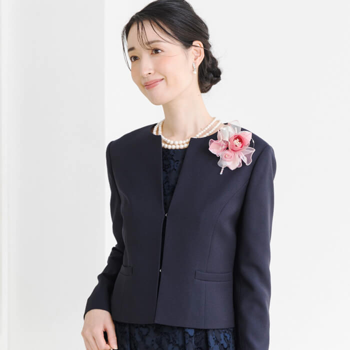 東京ソワール コサージュ ネイビー コサージュ(5503567)｜ネイビー