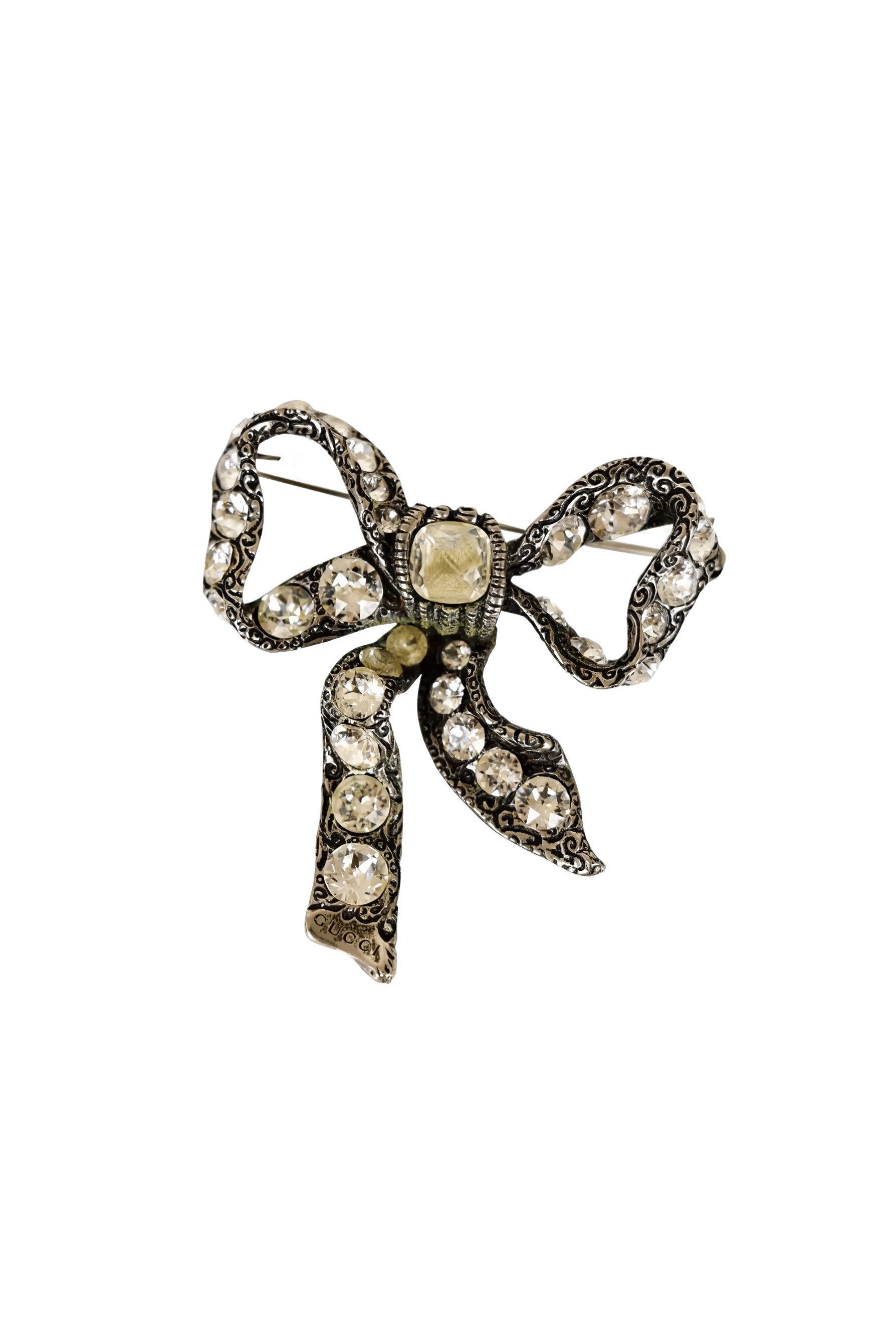 Gucci Crystal Bow Brooch - Foxy Couture Carmel