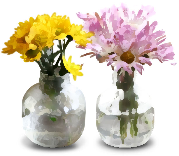 ガラスの瓶に野生の花の花束のイラスト | Premiumベクトル素材