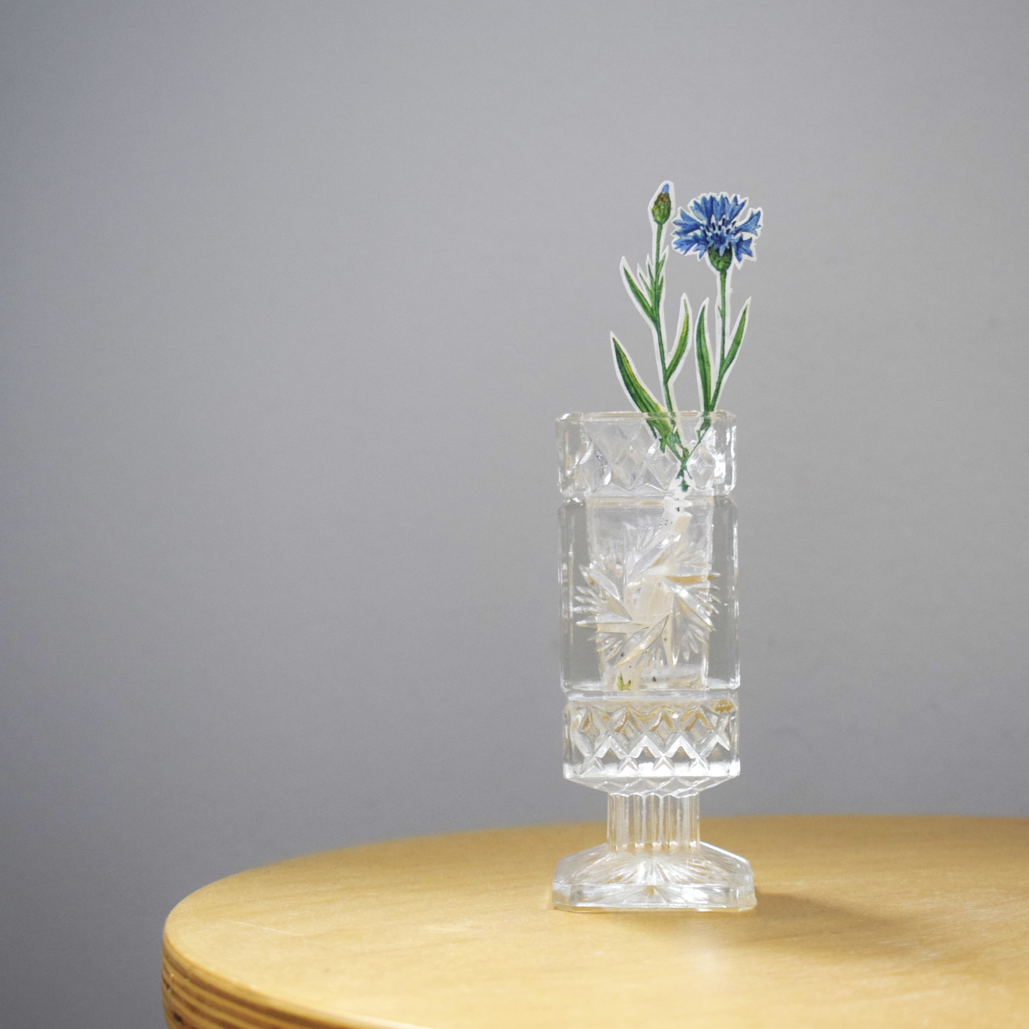 希少☆北欧 マルコリン クリスタル ガラス 花瓶/一輪挿し 鳥 MaRcolin