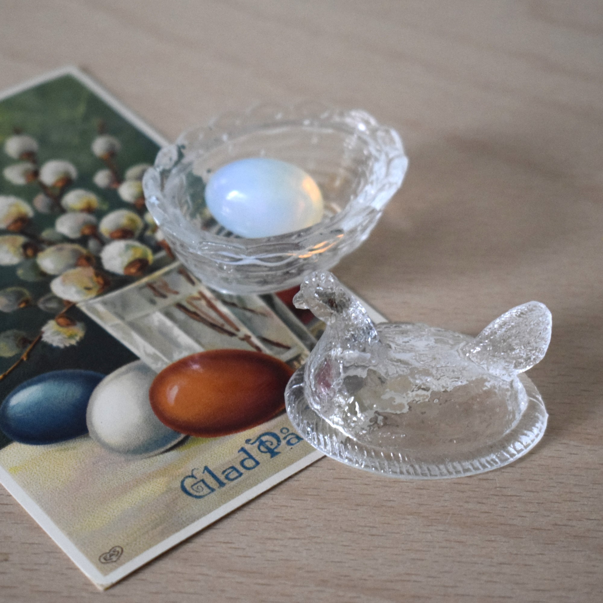 アンティーク キャンディーポット ヴァセリンガラス1880年頃 英国製