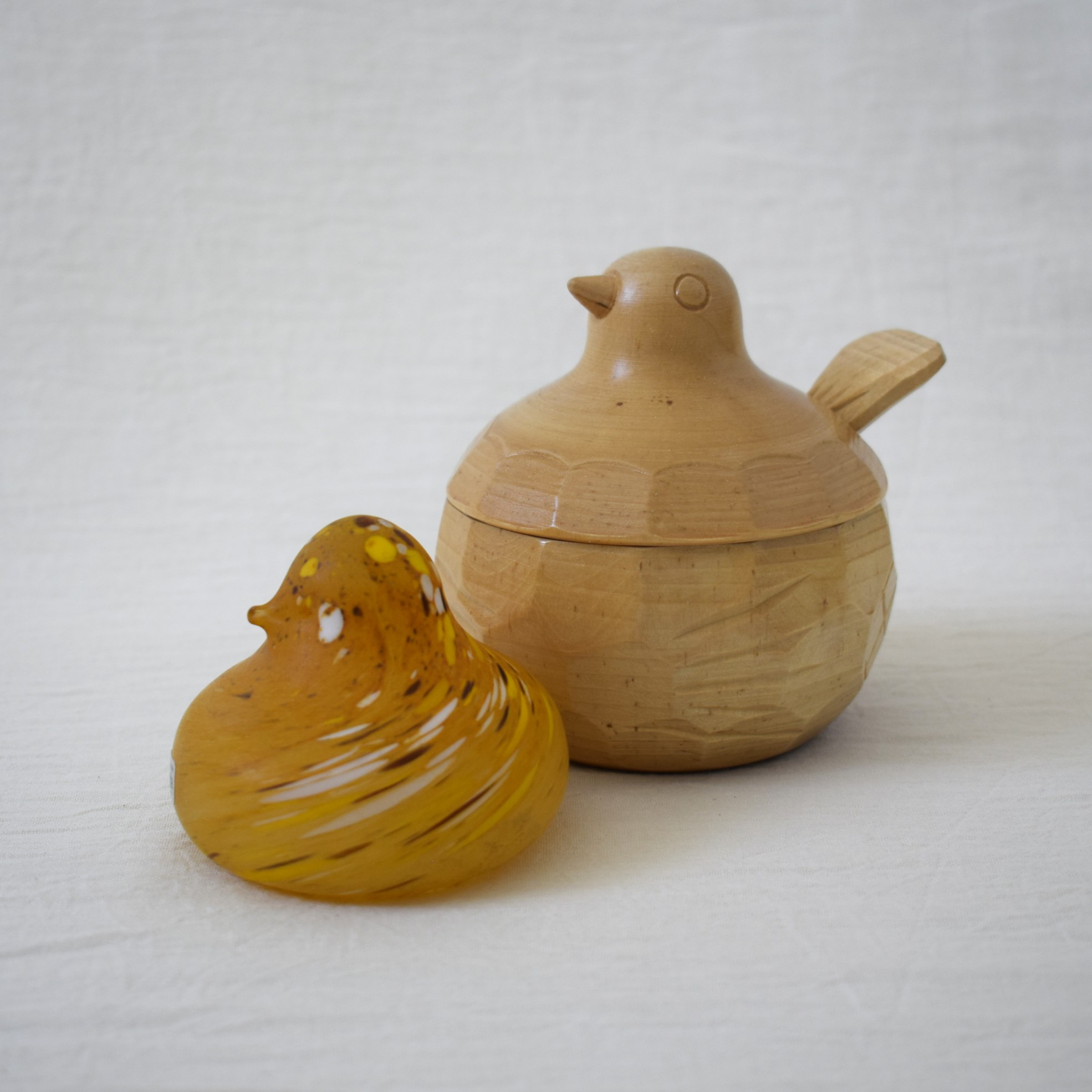 鳩のボンボン入れ / 農民美術・ 春原敏之 / Made in Japan | florantik