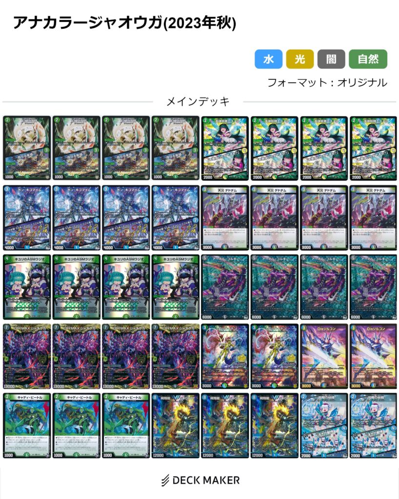 アナカラージャオウガ デッキ 40枚＋調整パーツ アナカラージャオウガ