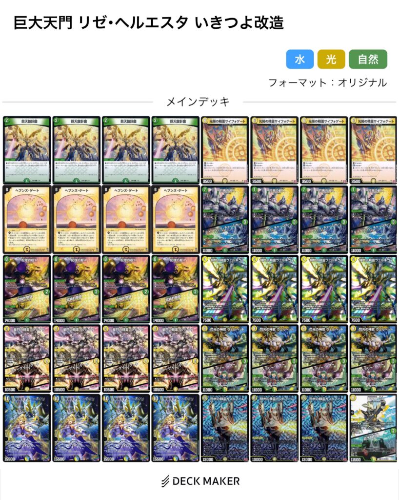 デュエルマスターズ 青白リゼ天門 青白天門 ドロマー天門 デッキ にじ