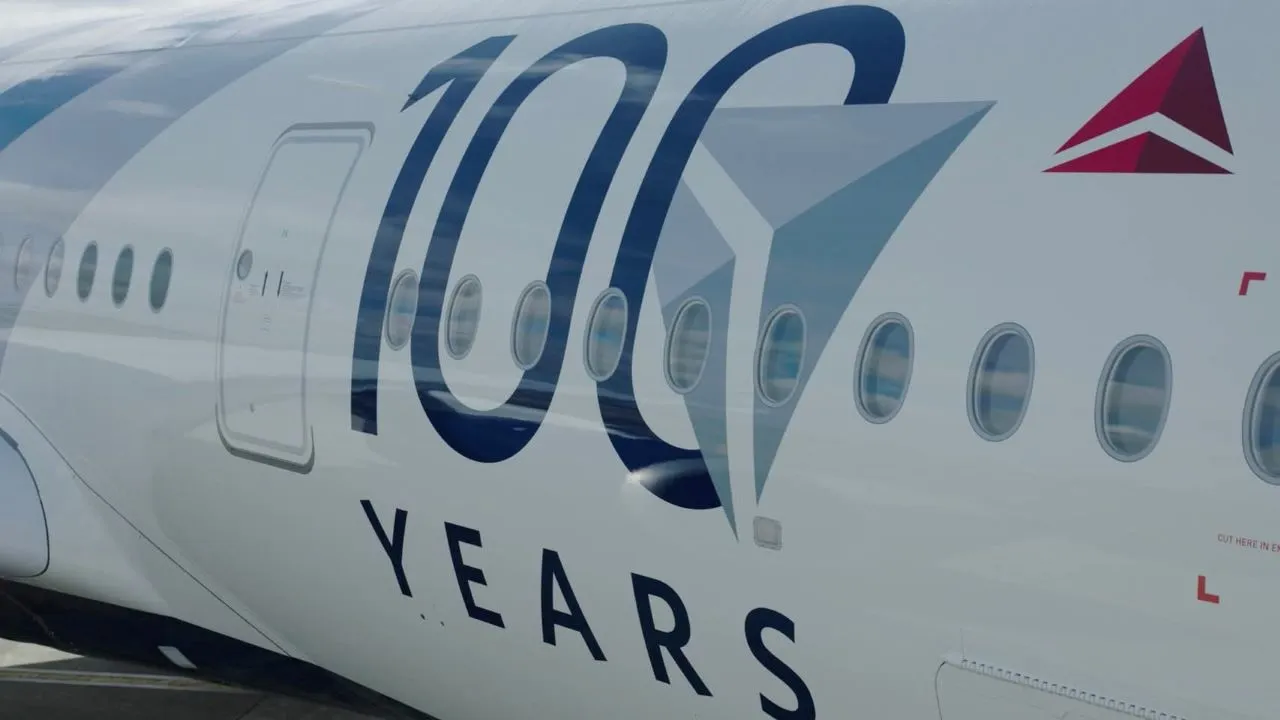 Delta unveils special livery for 100th anniversary