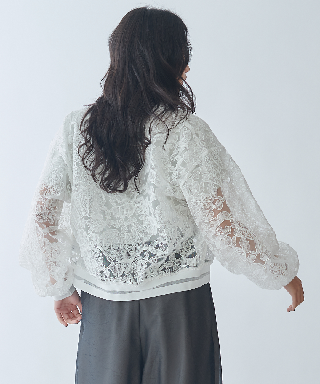 フラワーコード刺繍ブルゾン – FACE SANS FARD