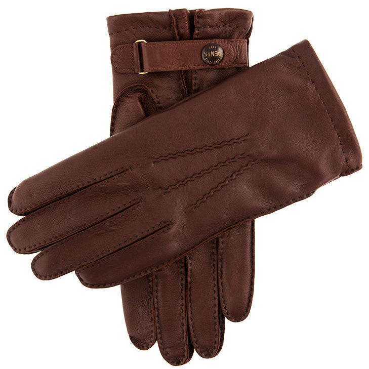 DENTS DEAR LEATHER GLOVES BROWN 8 1/2