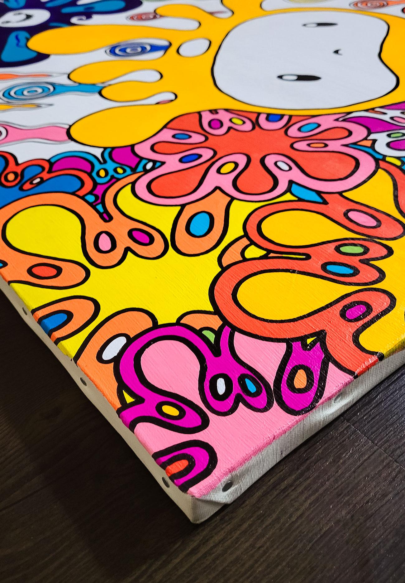 ☆鈴木哲也☆丸型(500×500mm)アクリル原画1点物☆送料無料#0030 【公式