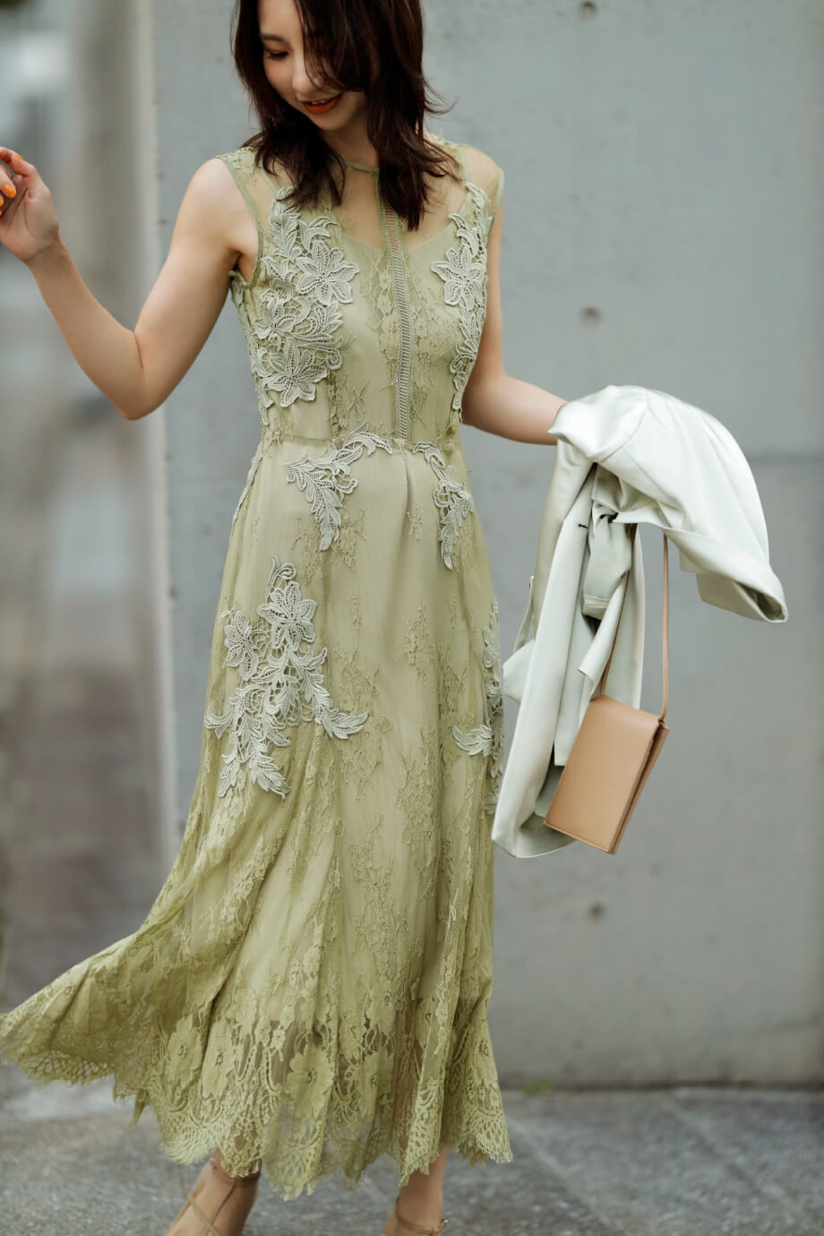 FRAY ID ワンピース ホリデー/オケージョン コードフラワーレース