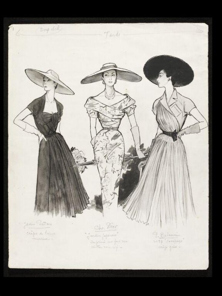 Fashion Drawing | Pierre Balmain | Christian Dior | Marc Bohan