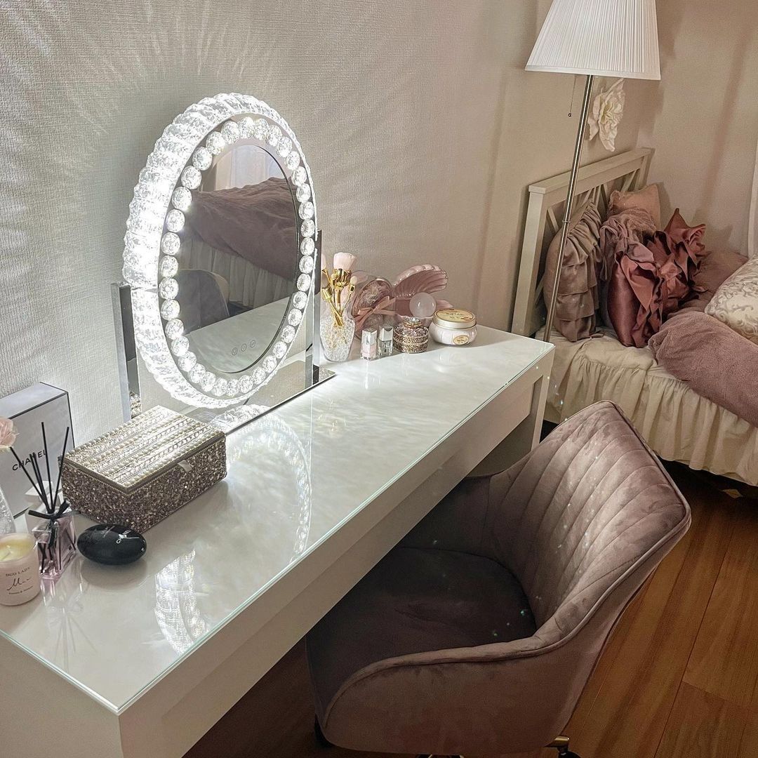 フランフラン エルドラド ハリウッドミラー ホワイト 女優ミラー 卓上