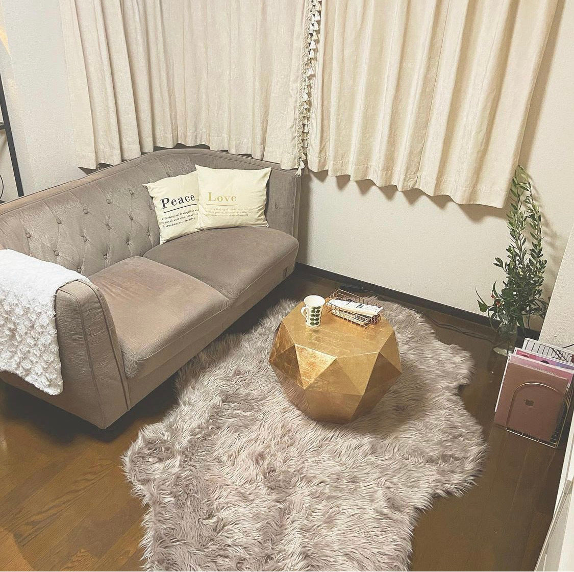 フランフラン ダイヤモンドテーブル ゴールド 【公式通販】