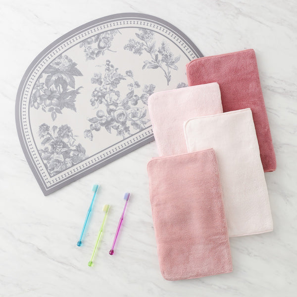 マイクロファイバー フェイスタオル 4枚セット ピンク | Francfranc