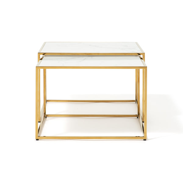 レーヌ ネストテーブル L マーブル×ゴールド | Francfranc（フラン