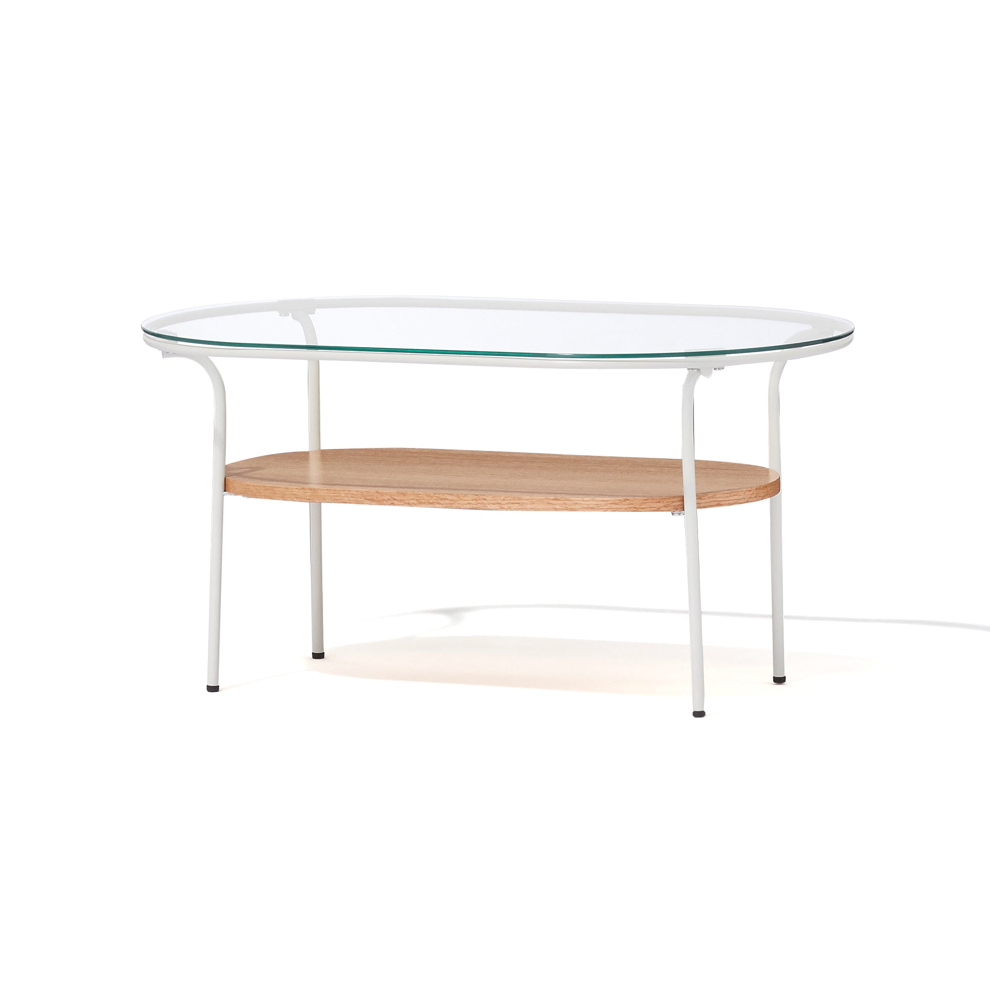 Francfranc ガラス天板 楕円形テーブルFrancfranc ガラス天板 楕円形