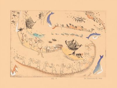 山本容子 銅版画 「ma ma co.」大判 43x39cm 初期の代表作品 山本容子