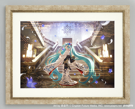 冬木小袖 初音ミク A3高精彩アクリルパネル 企画：東京国立博物館・大日本印刷製 冬木小袖 初音ミク A3高精彩アクリルパネル 企画：東京国立博物館・大