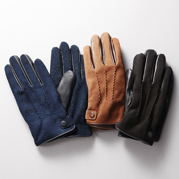 KURODA】ゴートスエード×ジャージ メンズ手袋 | 藤巻百貨店