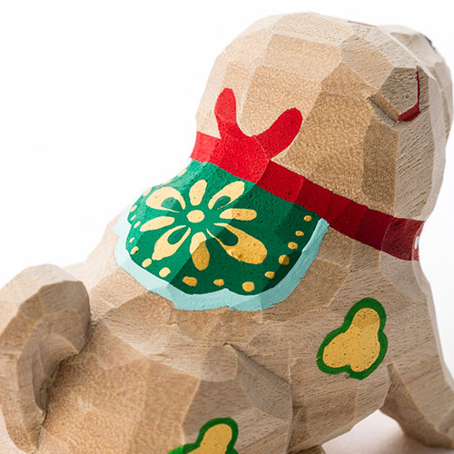 高橋勇二】奈良一刀彫 干支飾り「戌（いぬ）」 | 藤巻百貨店