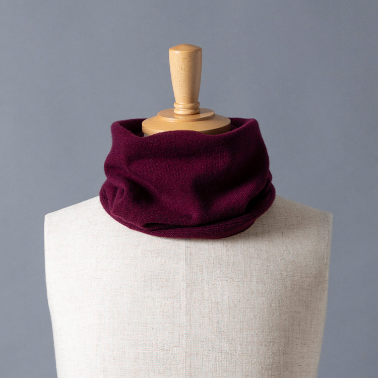 el alto】カシミヤ100% リブネックウォーマー | 藤巻百貨店