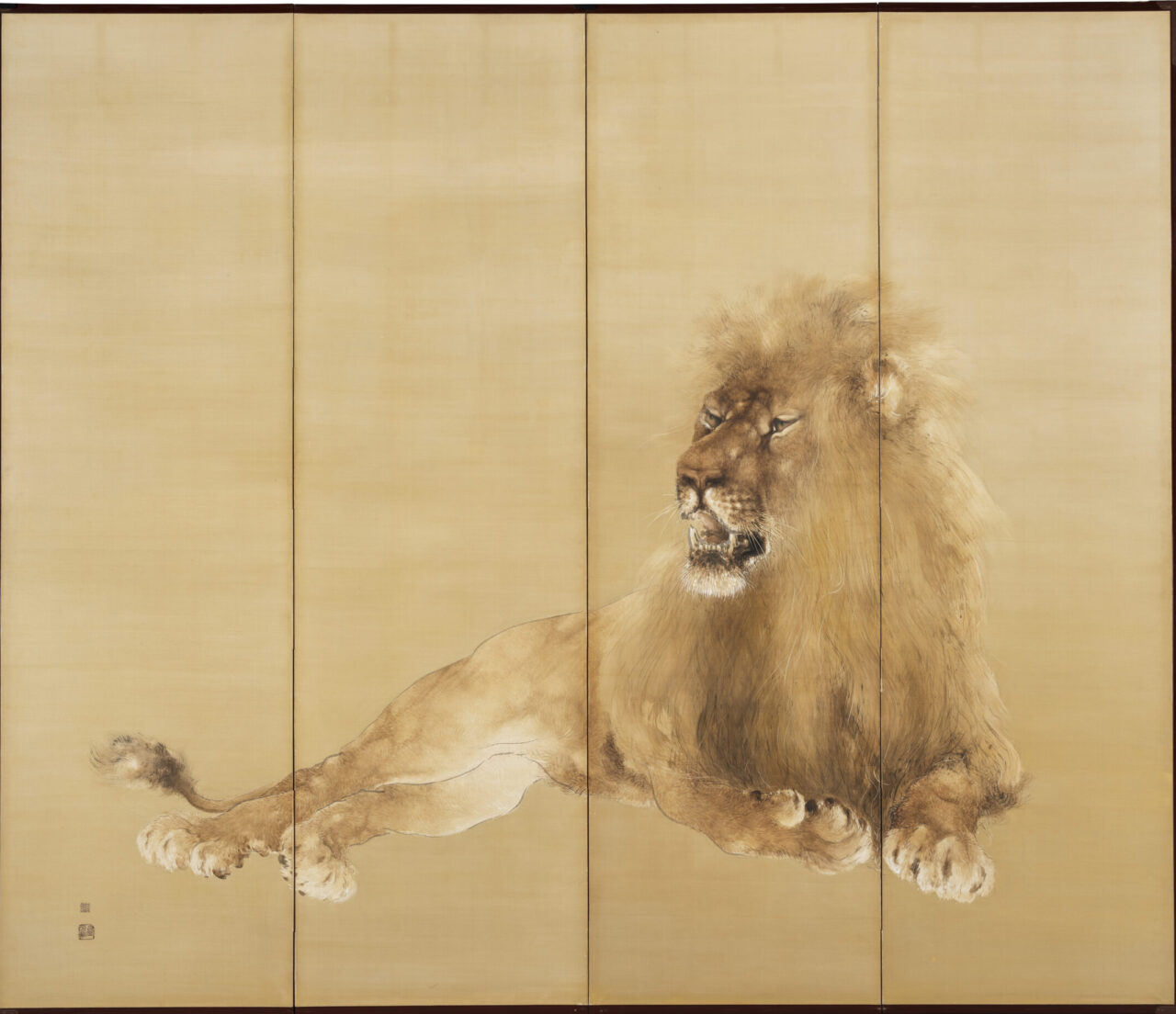 す*ず様 「 幸福のライオン 」｜絵画 原画 抽象画 絵 動物画