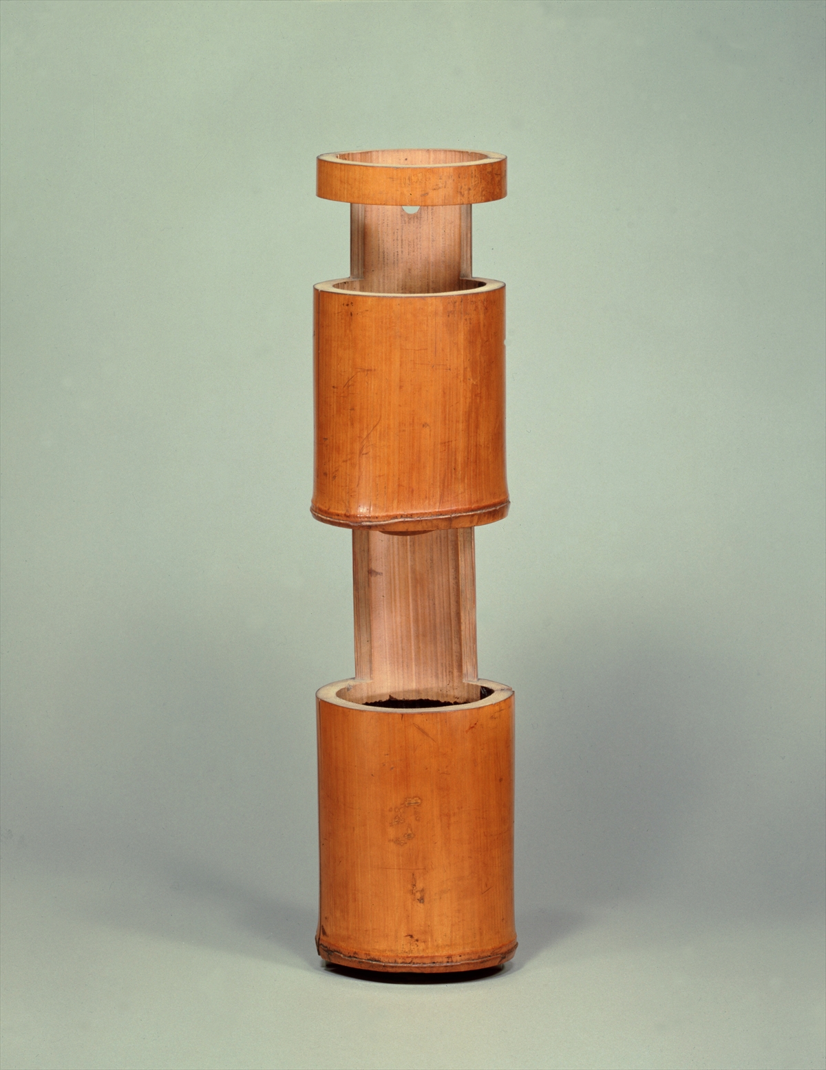 東大寺 二月堂焼印 竹花入 竹一重切花入れ 花器 茶道具 東大寺 二月堂