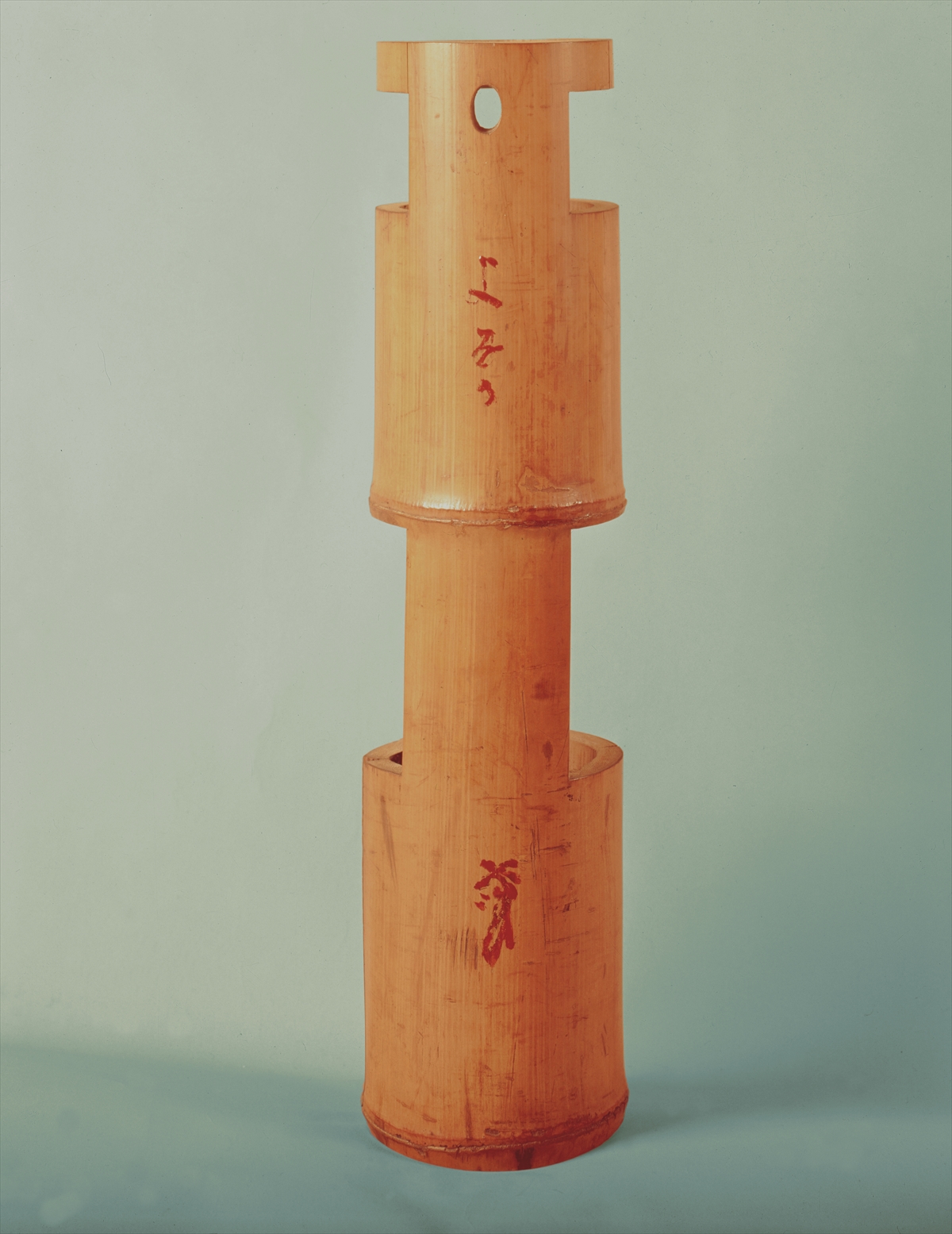 無限斎（裏千家 十四代 淡々斎）竹 二重切花入「古山」素朴な優雅の