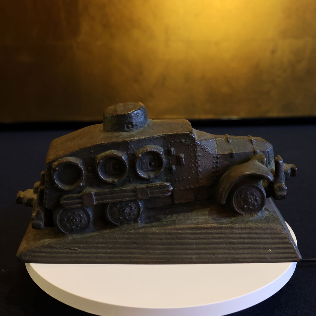 アンティーク 朝倉文夫「東洋のロダン」満州事変記念 九一式広軌牽引車