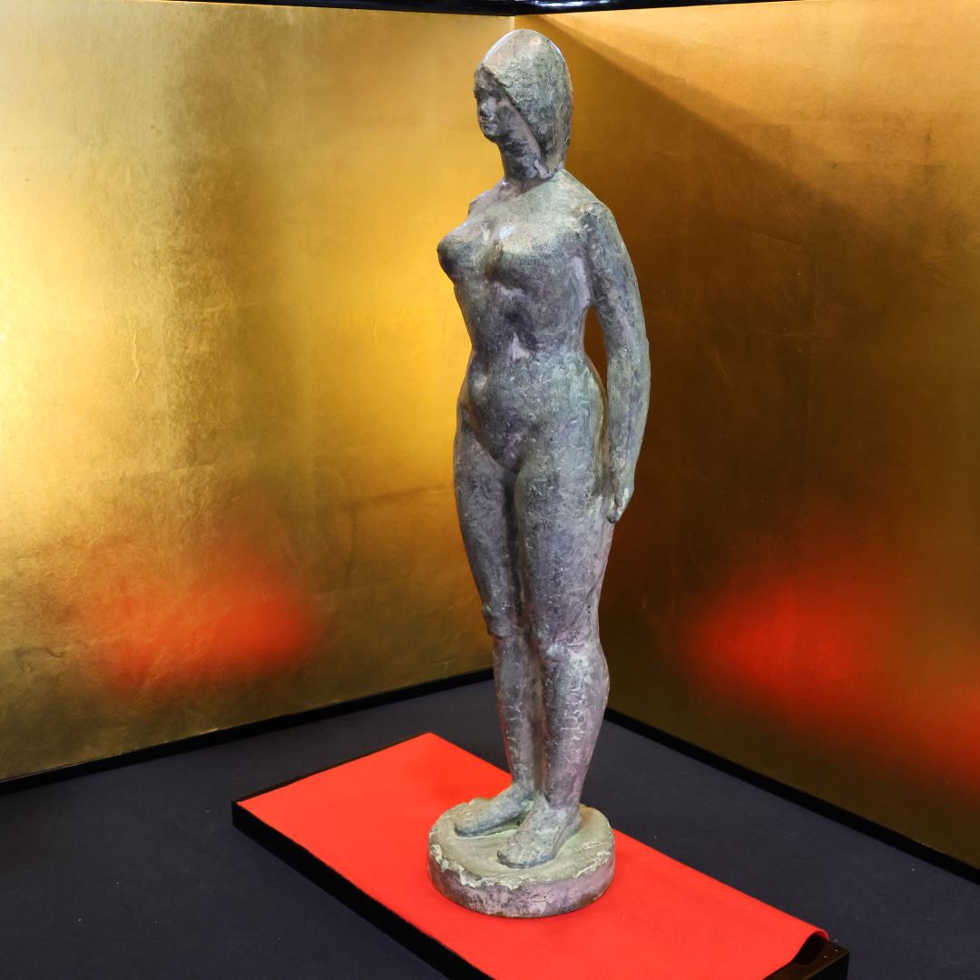 アンティーク 彫刻家 三枝惣太郎 裸婦 ブロンズ像