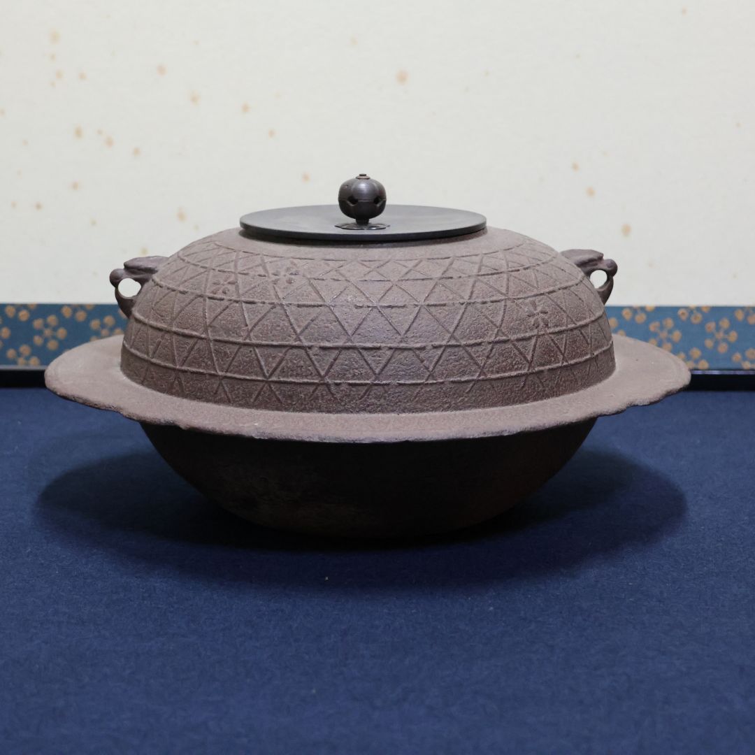 骨董品 福岡 桜川地紋 透木釜 佐藤浄清作 茶道具