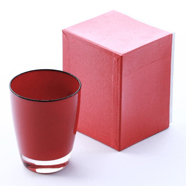 漆塗りフリーグラス（朱・黒）