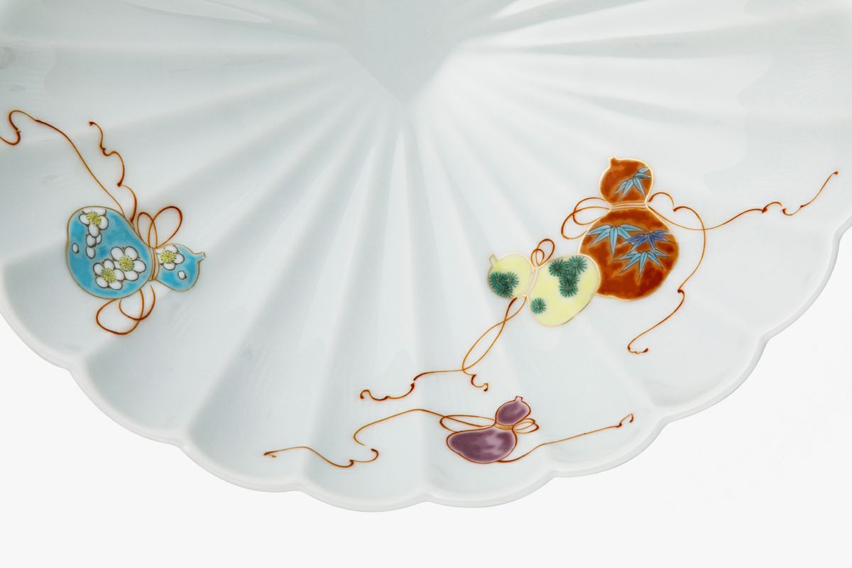 とても古い深川製の陶磁器、2羽の小鳥とてんとう虫 とても古い深川