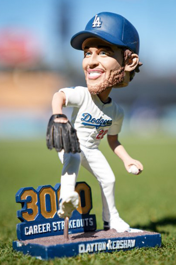 クレイトン・カーショー 3000奪三振フィギュア ボブルヘッド