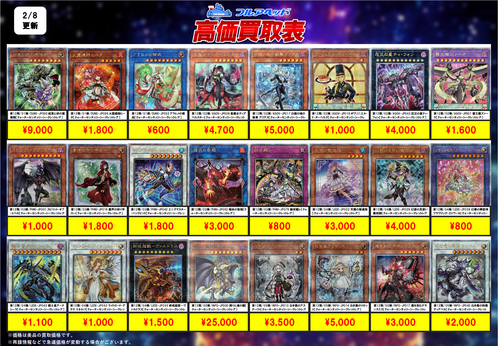 遊戯王OCG – 【フルアヘッド】高価買取表