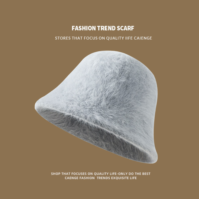 バケットハット ふわふわファー素材 暖か ファーバケットハット ファー