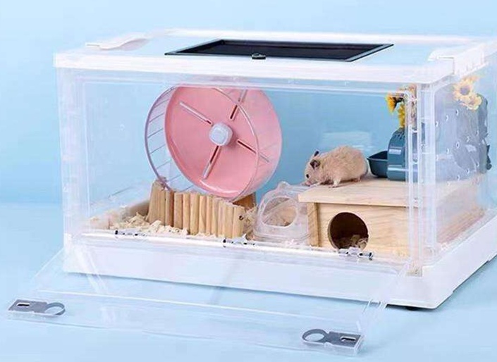 ハムスターケージ 通気性抜群ハムスター飼育ケース アクリル